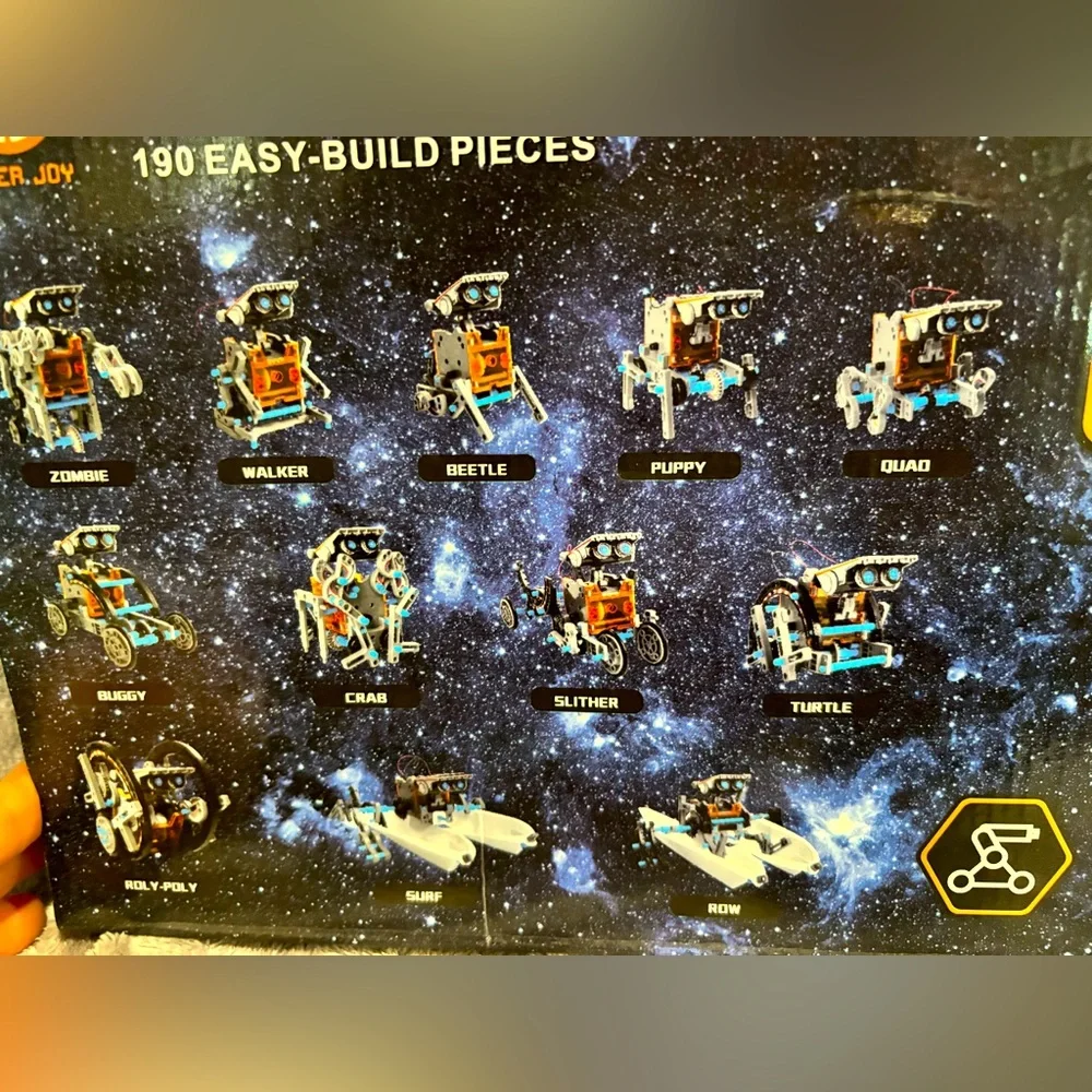 STEM 12-in-1 Education Solar Robot Toy Powered by The Sun, 190‎ Pieces DIY